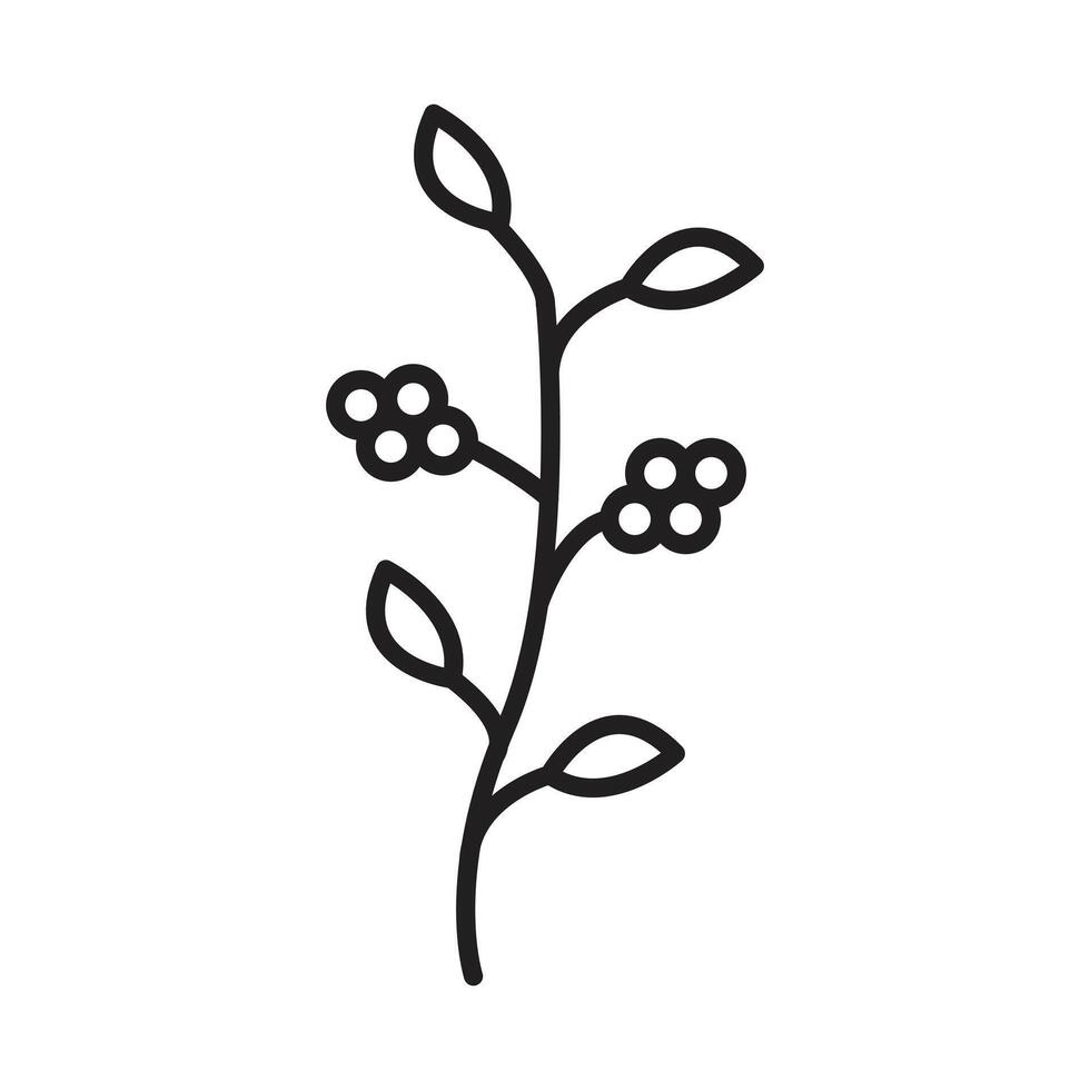 Coffee Farming Icon for Agricultural Practices and Botanical Studies vector