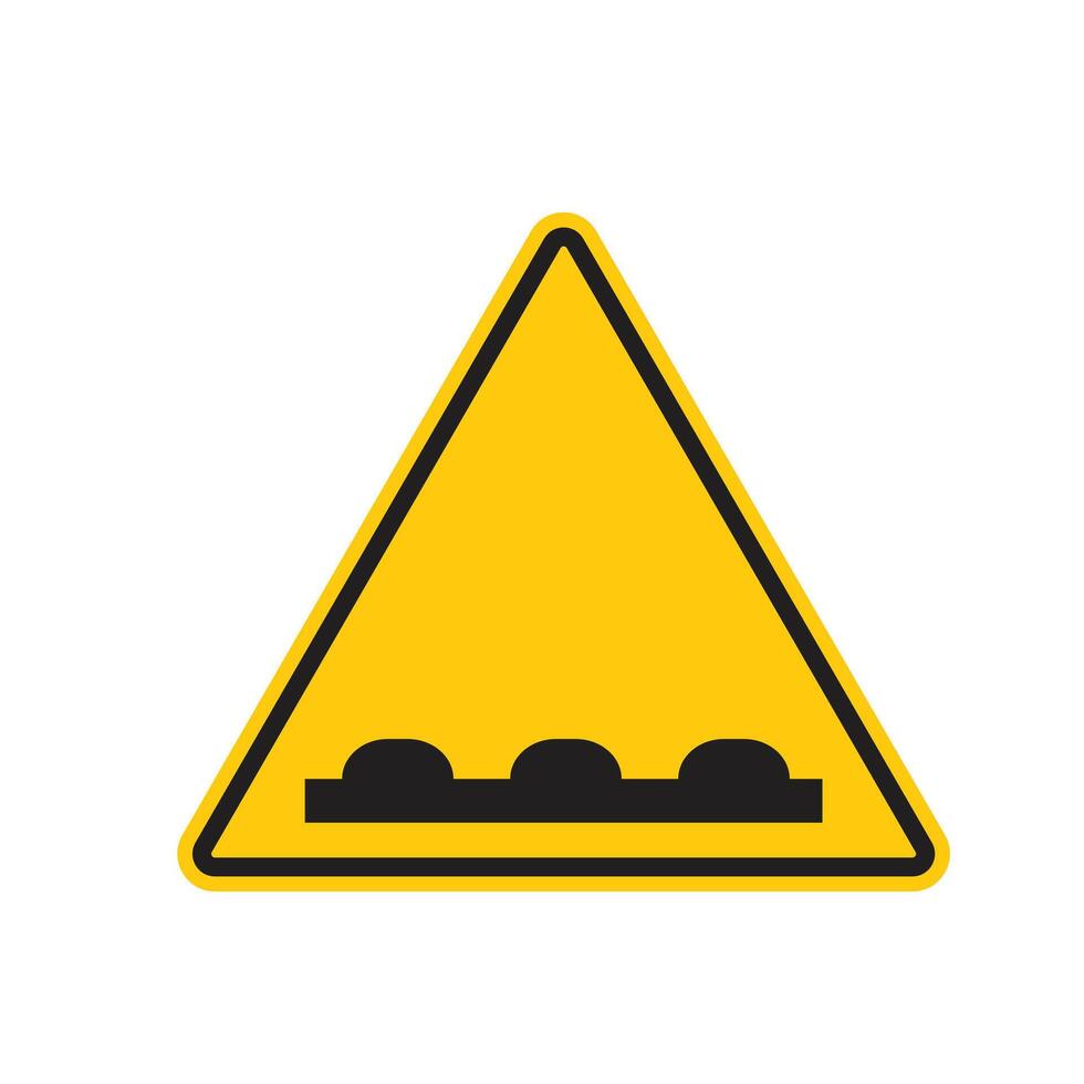 Speed Ramp Caution Sign Enhance Road Safety with Speed Bump Alerts vector
