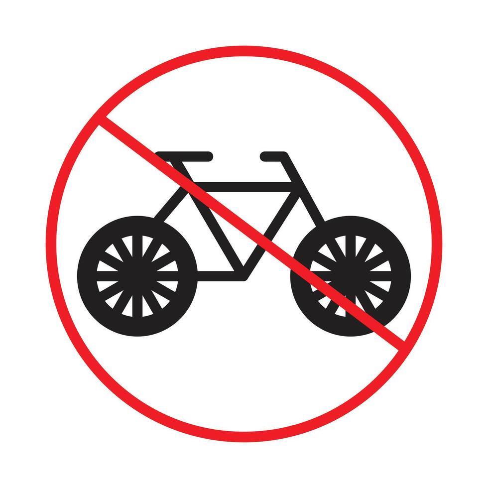 No Bicycles Allowed Sign Enhance Pedestrian Safety in Designated Areas vector