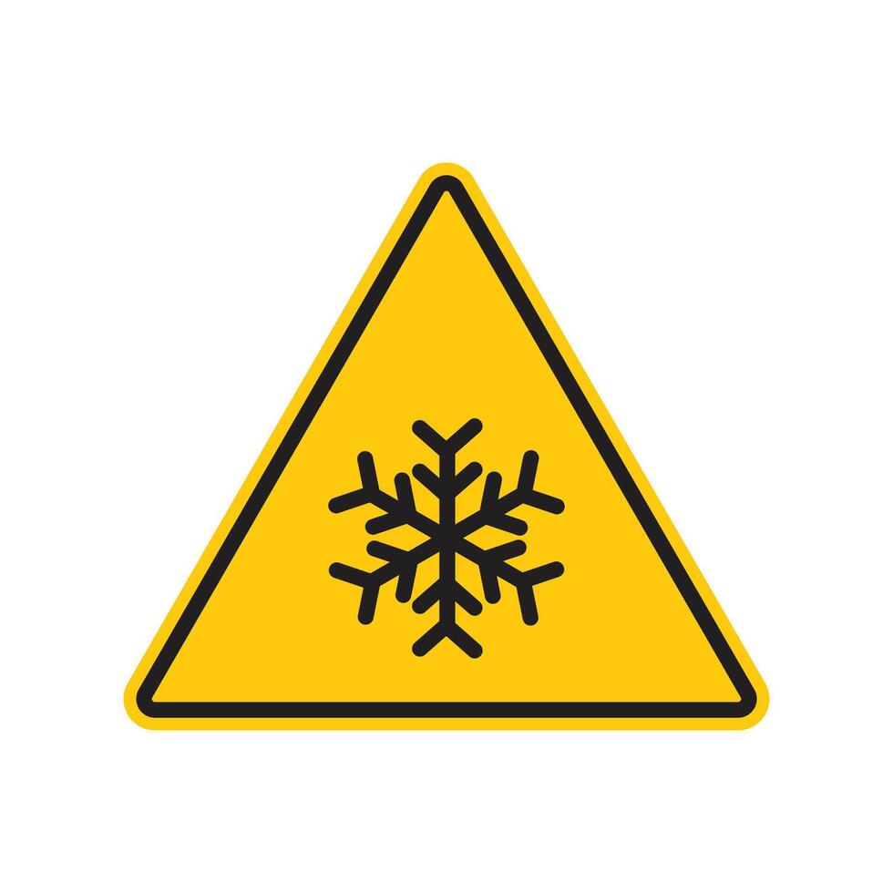 Alert for cold temperatures stressing importance of protective clothing vector