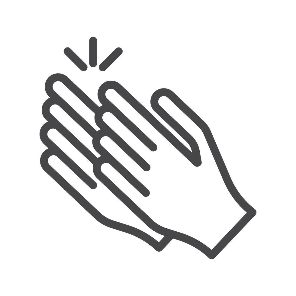 Use this clapping hands icon for congratulatory messages, gestures of appreciation, and social interactions to show applause and support. vector