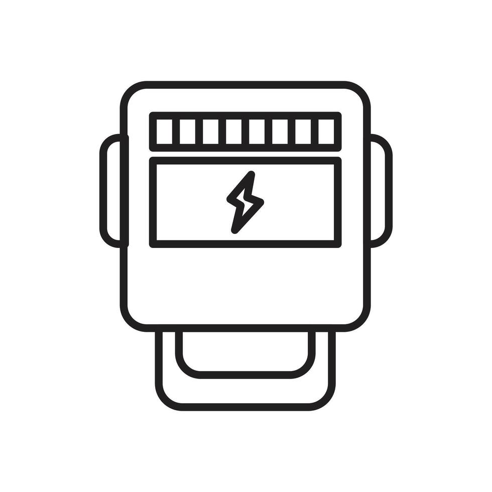 Electric Meter Icon Ideal for Utility and Electrical Designs vector