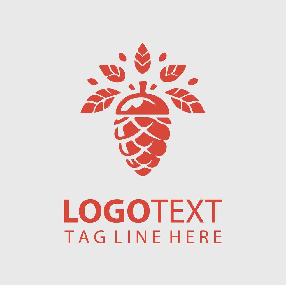Acorn Fruit logo illustrations vector