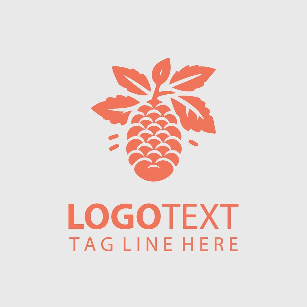 Acorn Fruit logo illustrations vector