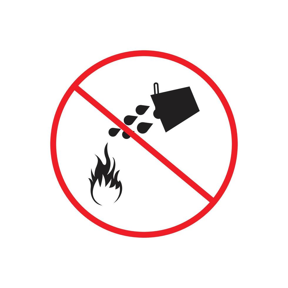 Do Not Extinguish with Water Sign Prevent Fire Hazards with Proper Alerts vector