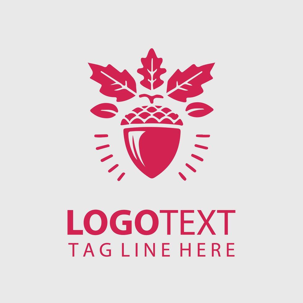 Acorn Fruit logo illustrations vector