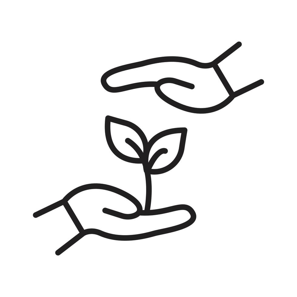 Environment protection icon mark in filled style vector