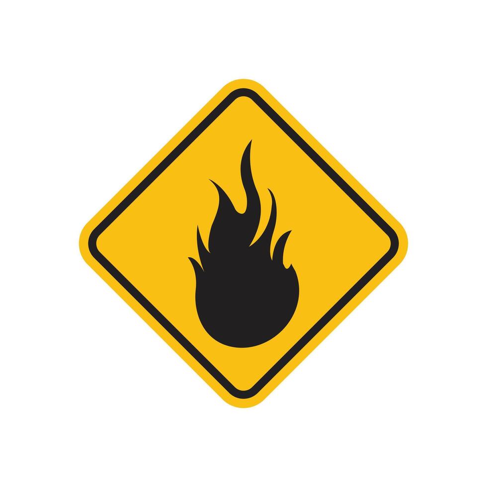 Fire Hazard Safety Sign Ensure Protection with Fire Warnings vector