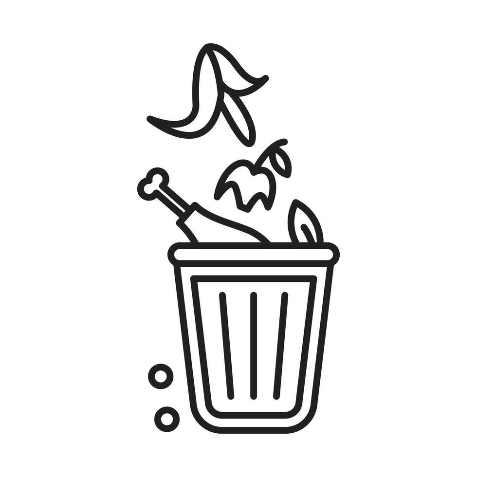 Food Waste Symbol Promoting Sustainable Eating and Waste Management vector