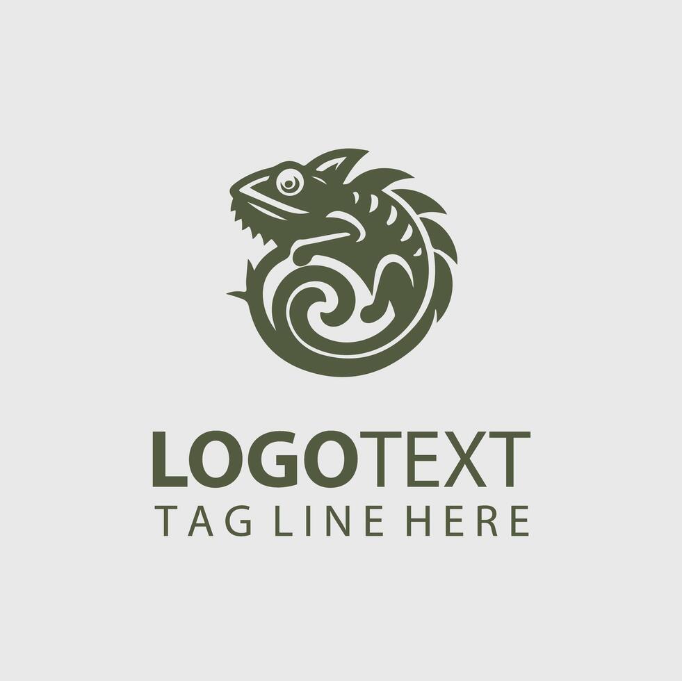 chameleon logo Illustrations vector