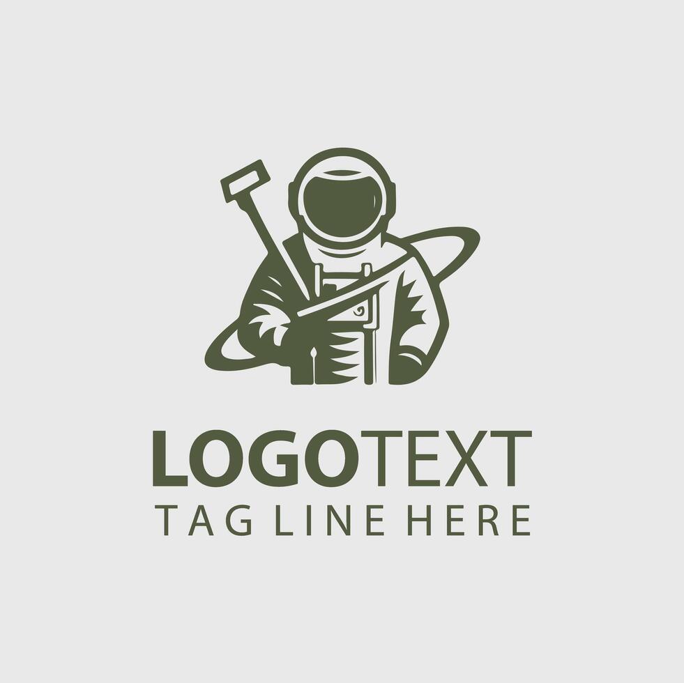 Space Man Logo vector