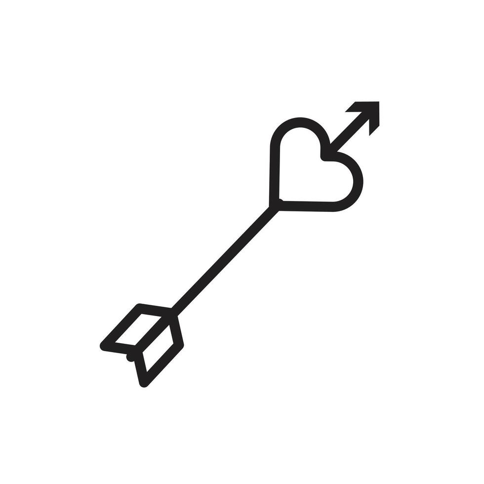 Cupid Heart Icon Perfect for Romantic and Valentine Day Themes vector