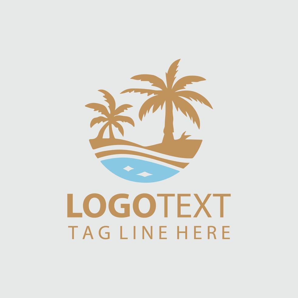 Beach Logo Illustrations vector