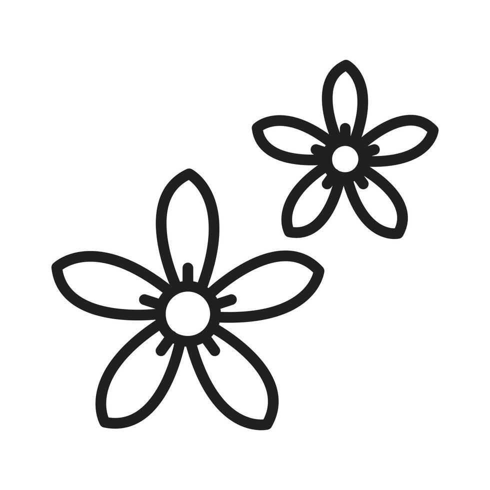 Scented Jasmine Icon for Floral Fragrance, Botanical Beauty, and Natural Scents vector