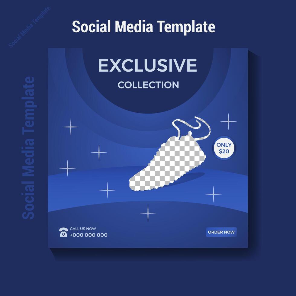 Social Media Post Design Template With Exclusive Collection vector
