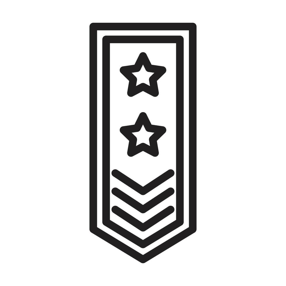 Military Rank Badge Icon Representing Honor and Military Hierarchy vector