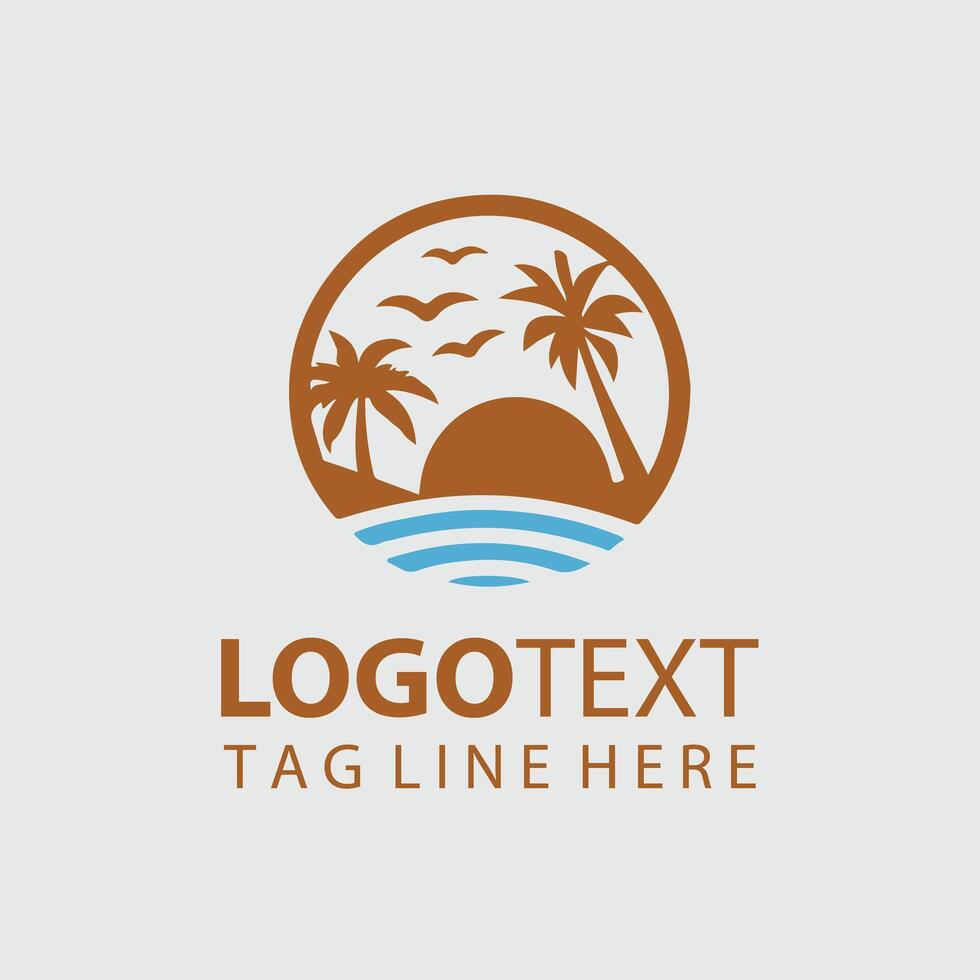 Beach Logo Illustrations vector