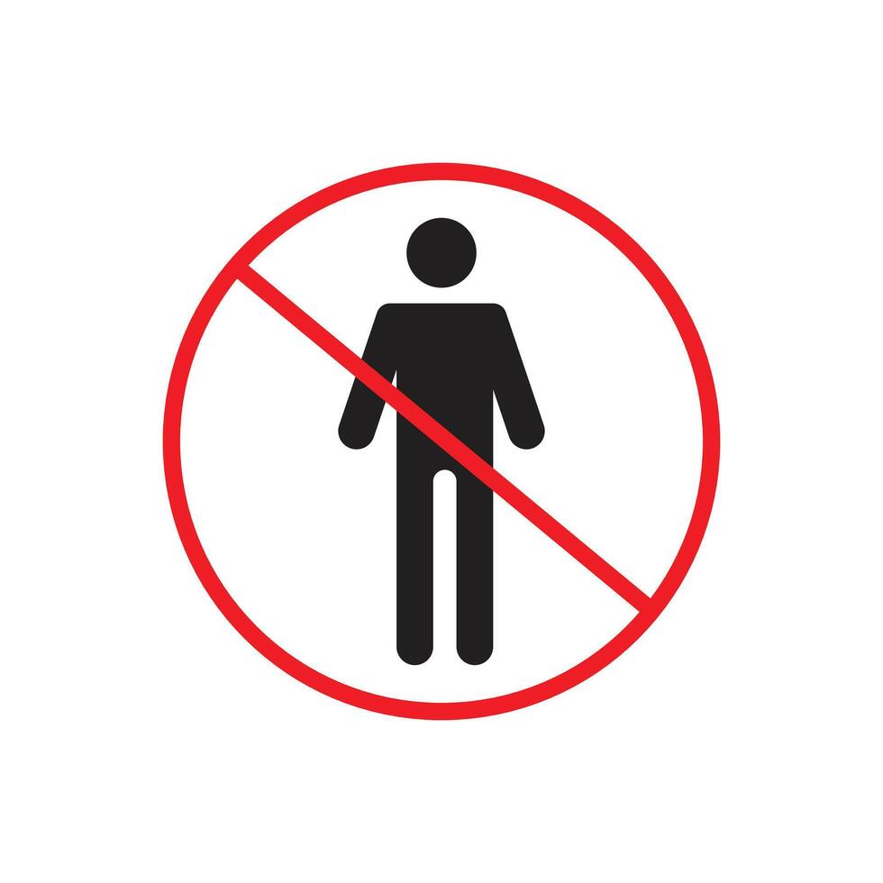 No entry sign indicating access is restricted to authorized personnel only vector