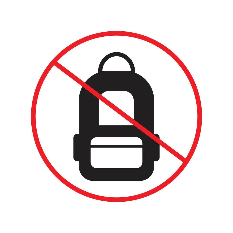 No Backpack Zone Sign Ensure Security in Restricted Areas vector
