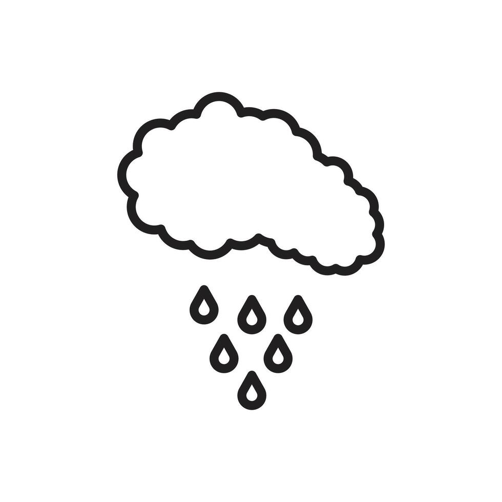 Rain Cloud Icon Perfect for Weather Forecasting and Climate Symbols vector
