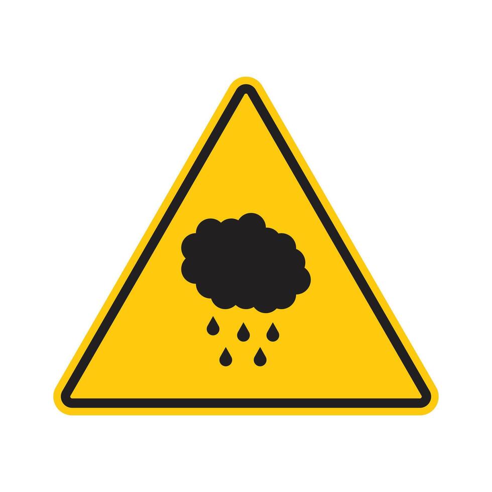 Rain Alert Sign Ensure Safety with Rain and Weather Warnings vector