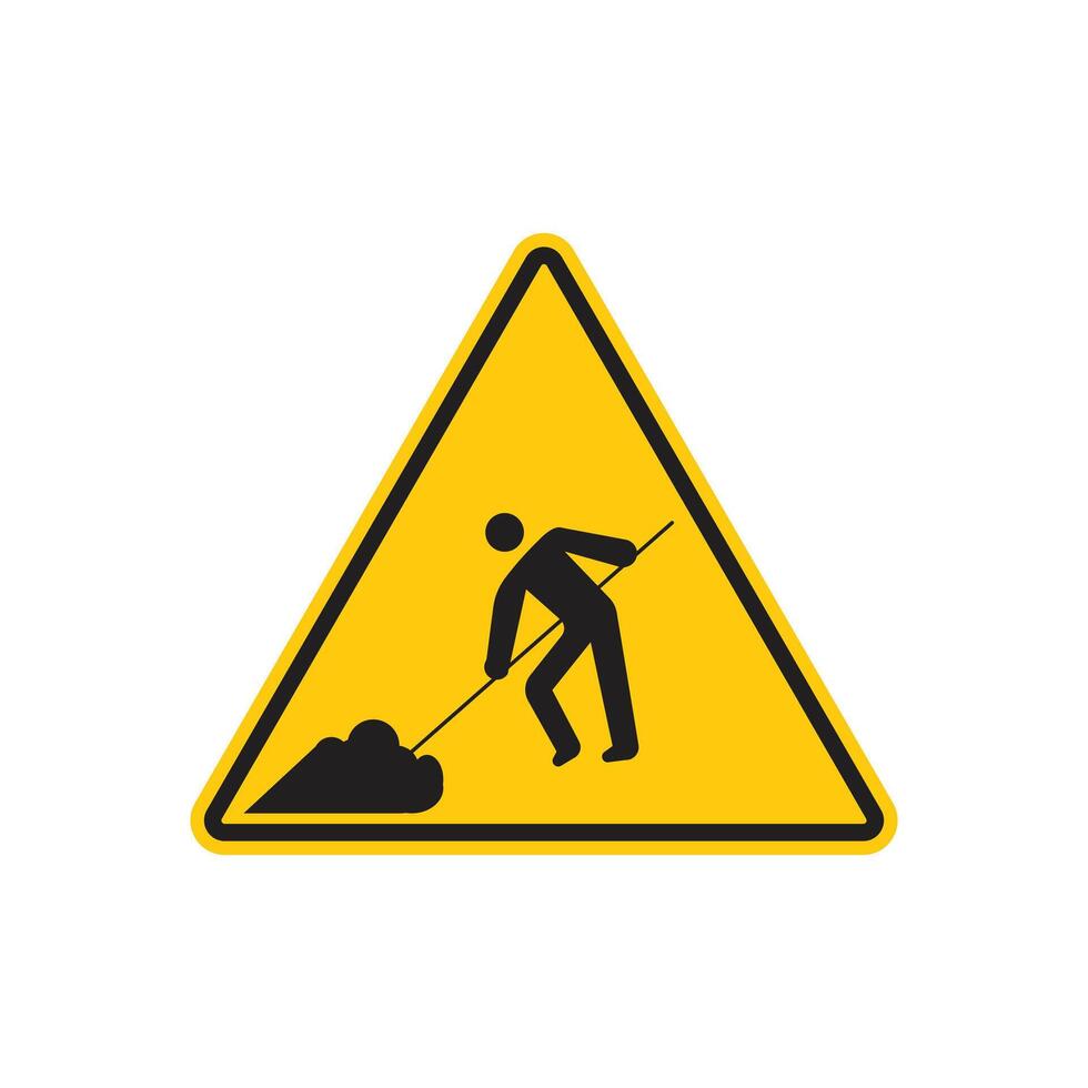 Road Work Ahead Sign Promote Safety in Construction Zones vector