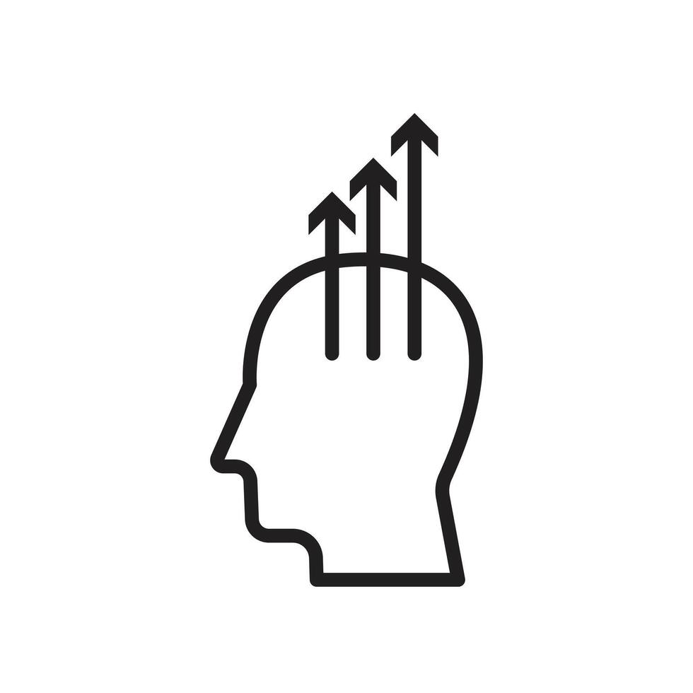 Self-Improvement Icon for Personal Growth, Development, and Success Strategies vector