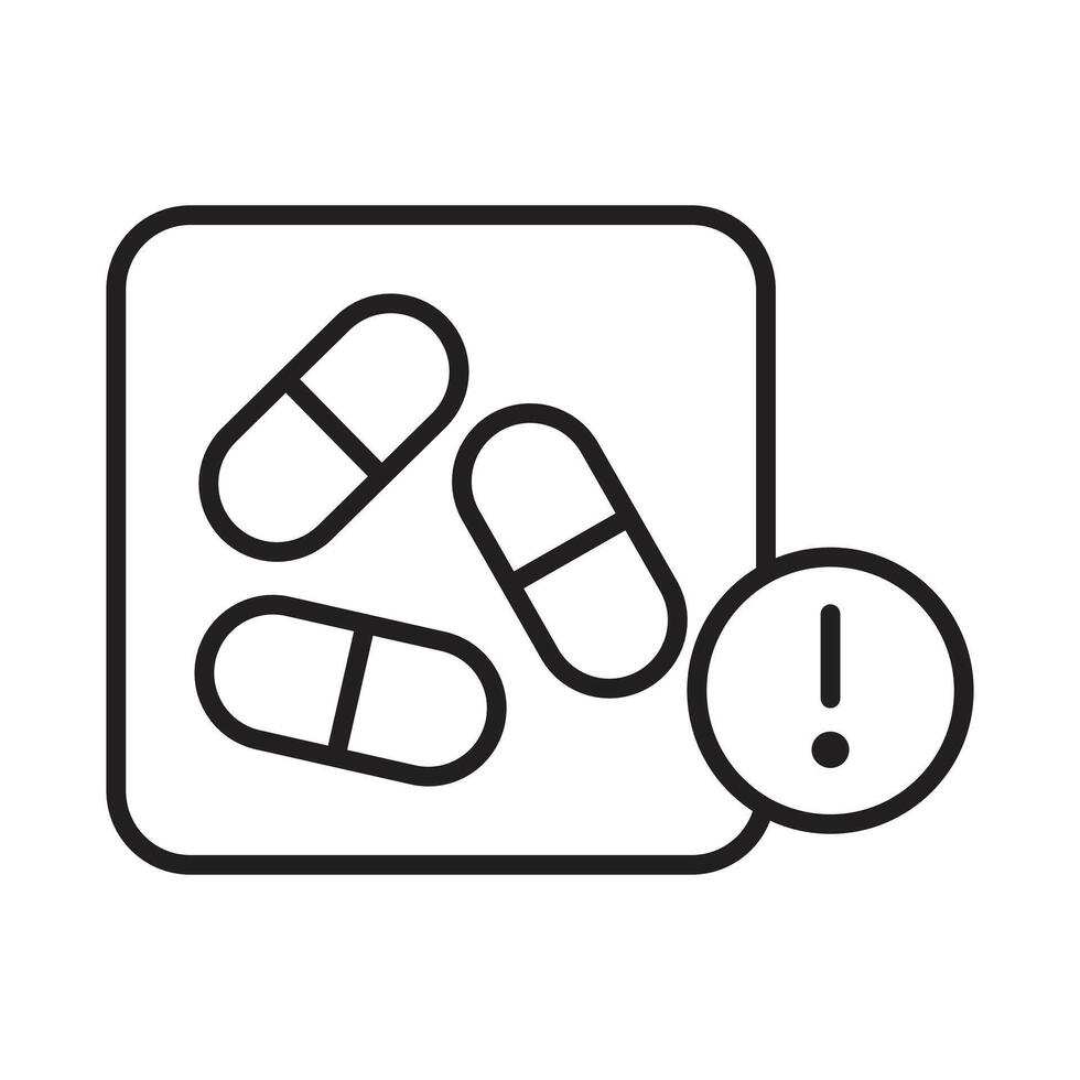 Overdose Icon Highlighting Health Risks and Safety Precautions vector