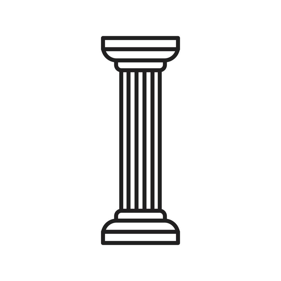 Pillar icon line art vector
