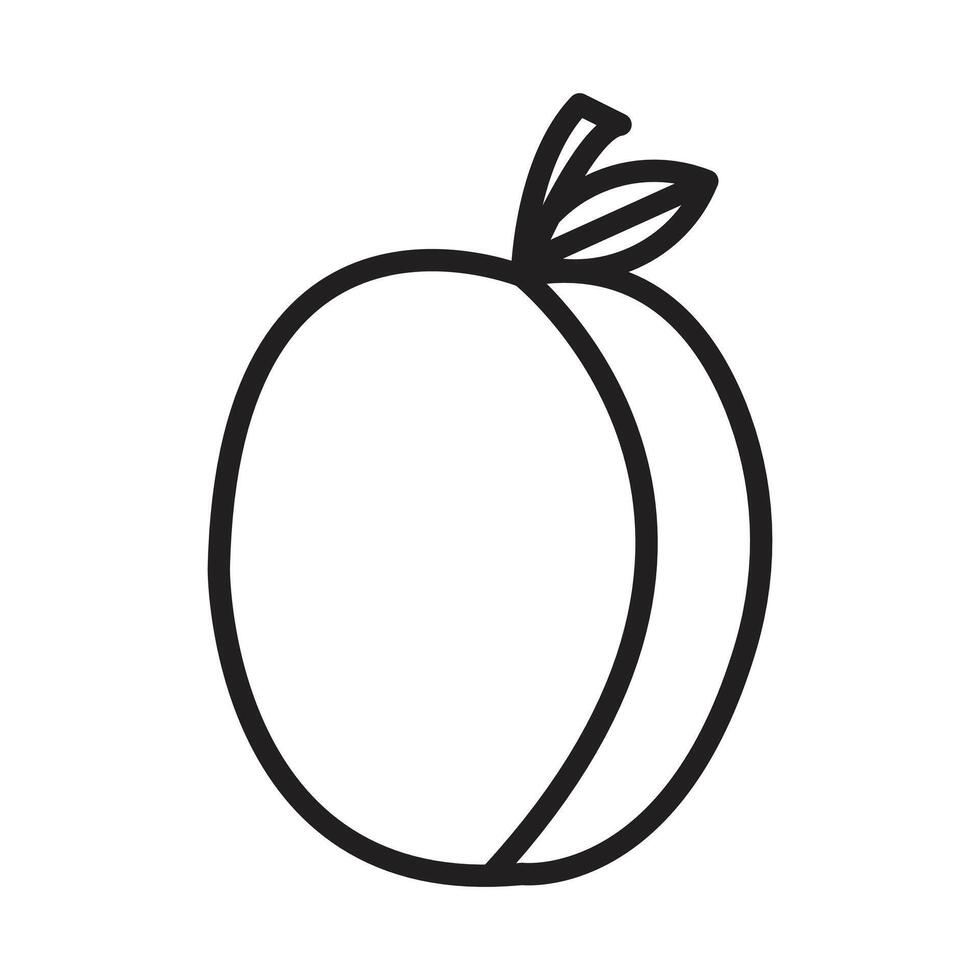 Plum Icon for Fresh Produce, Healthy Snacks, and Nutritional Benefits Illustrations vector