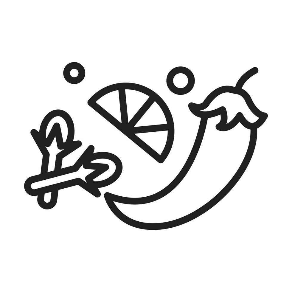Spices icon line art vector