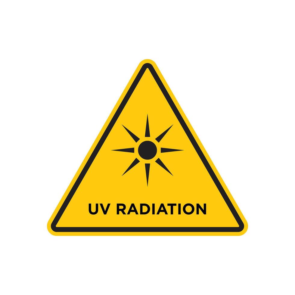 UV Light Warning Sign Prevent Eye Damage from UV Exposure vector