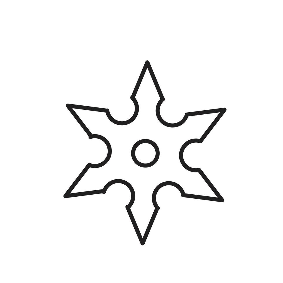 Throwing Star Icon Perfect for Ninja and Martial Arts Themes vector