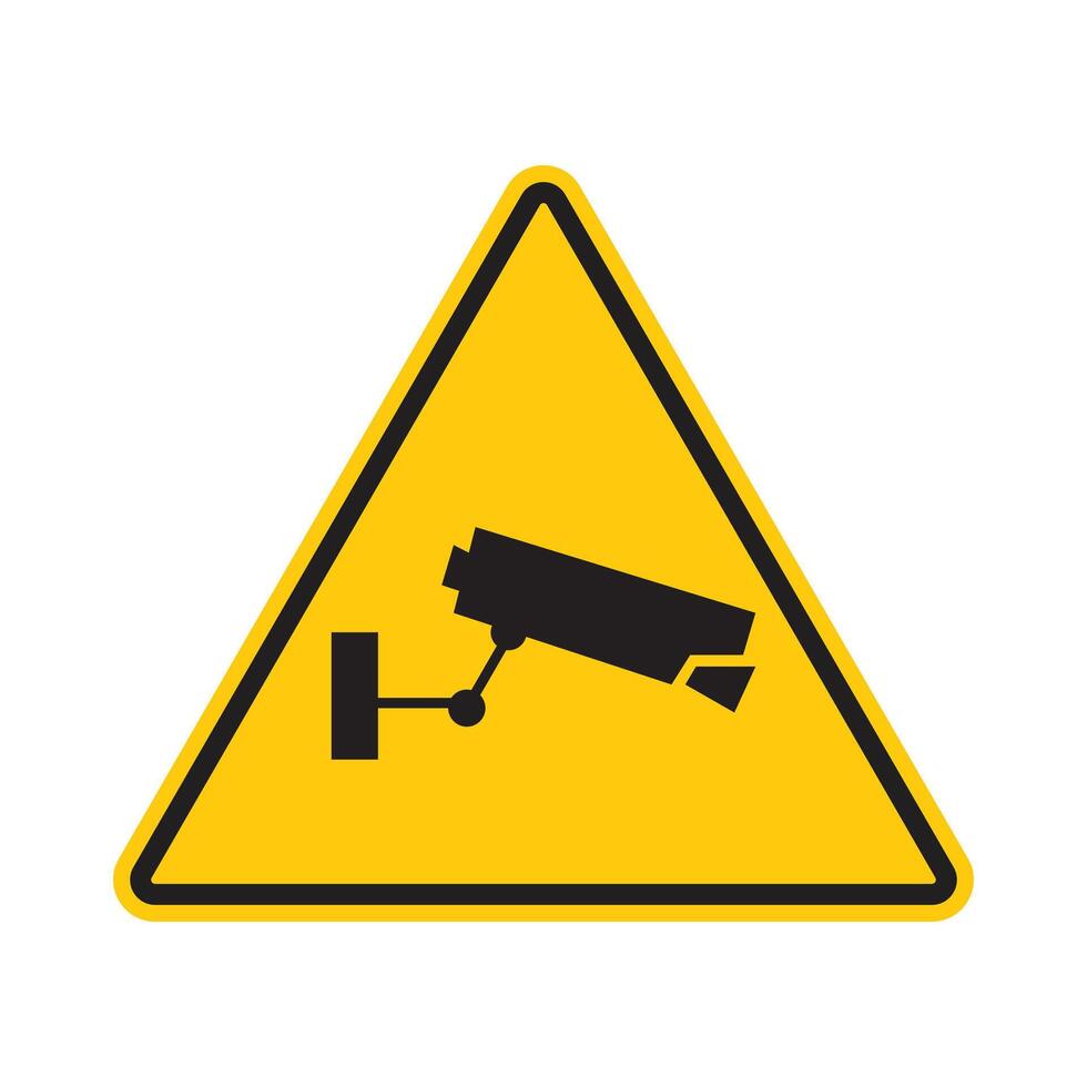 Security Surveillance Camera Sign Enhance Safety with Monitoring vector