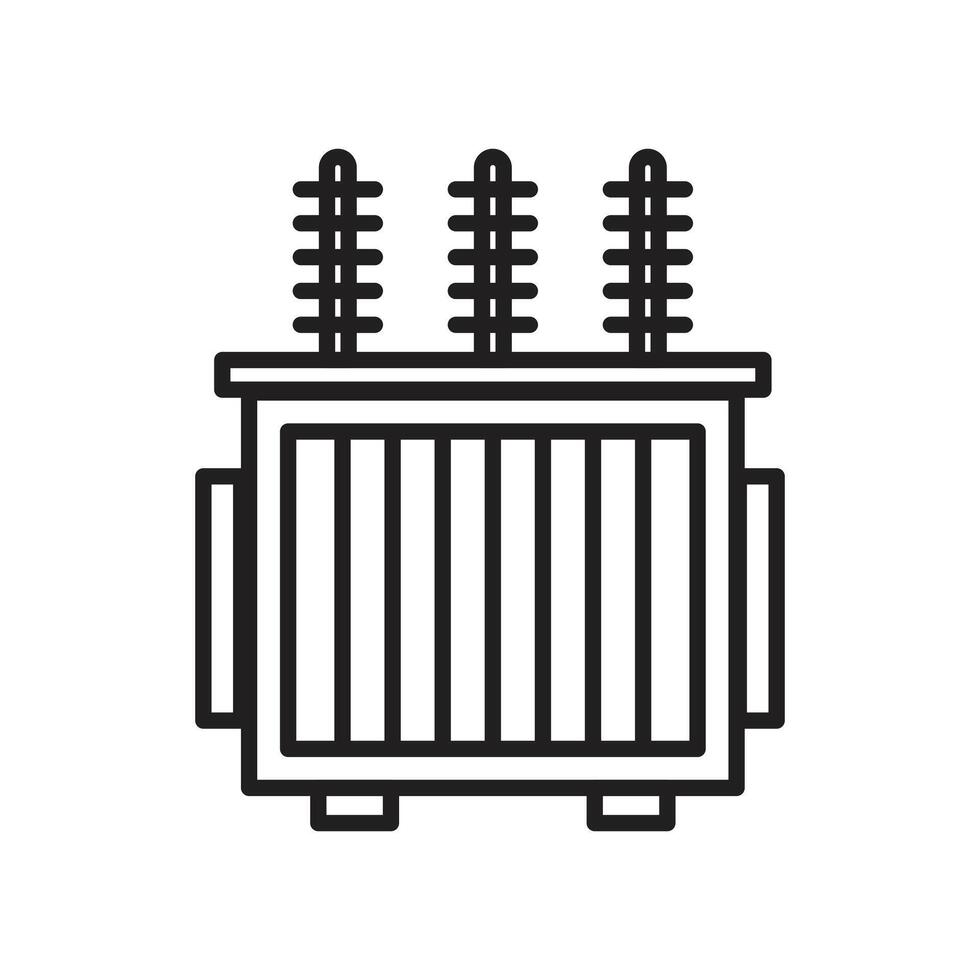 Power Transformer Icon Perfect for Utility and Electrical Engineering Projects vector