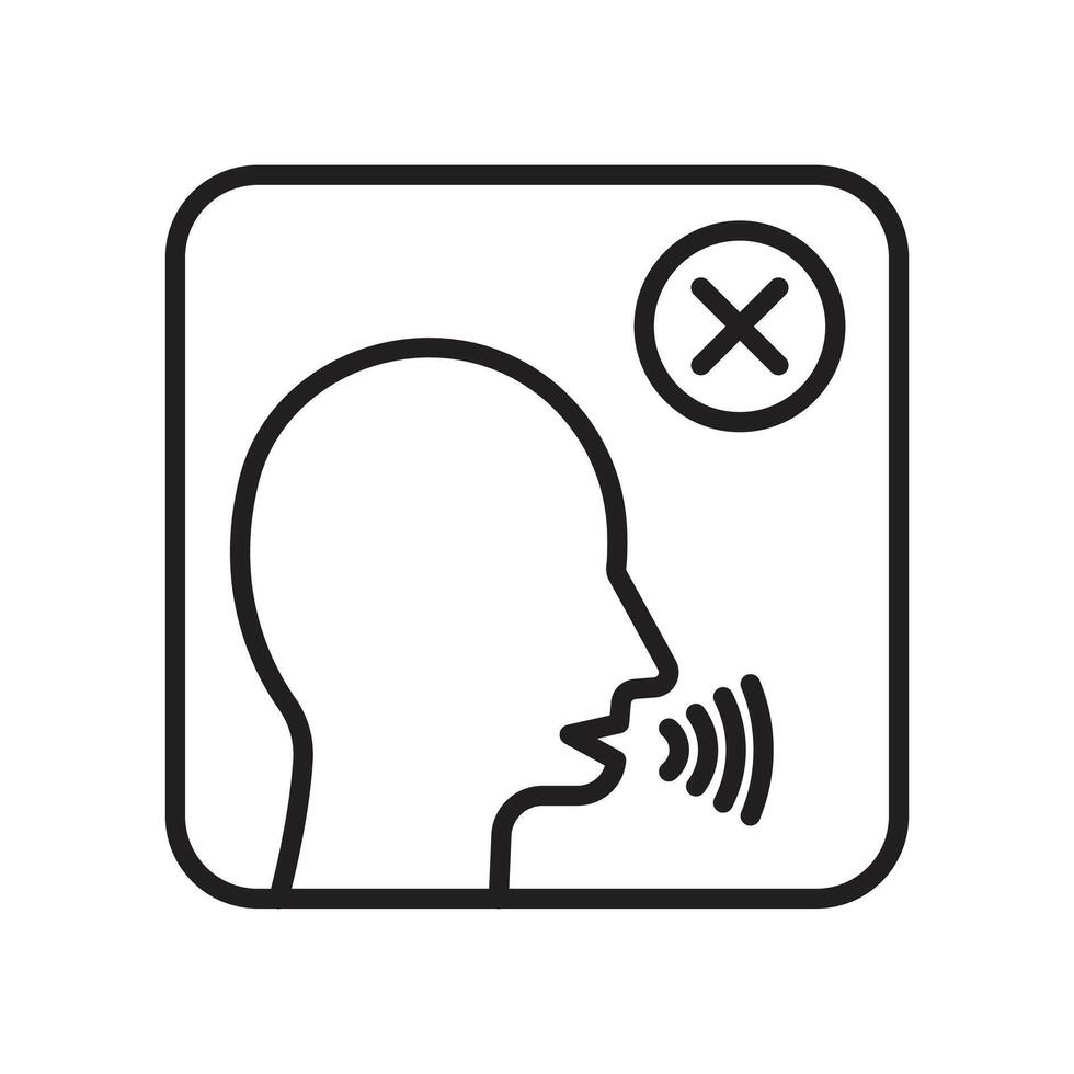 Silence Enforcement Stop Talking Sign for Libraries and Quiet Zones vector