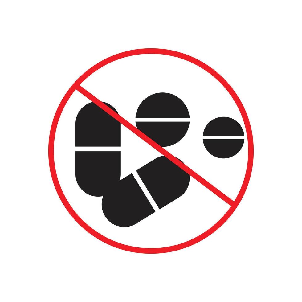Prohibit Illegal Drug Use Sign Promote Public Health and Safety vector