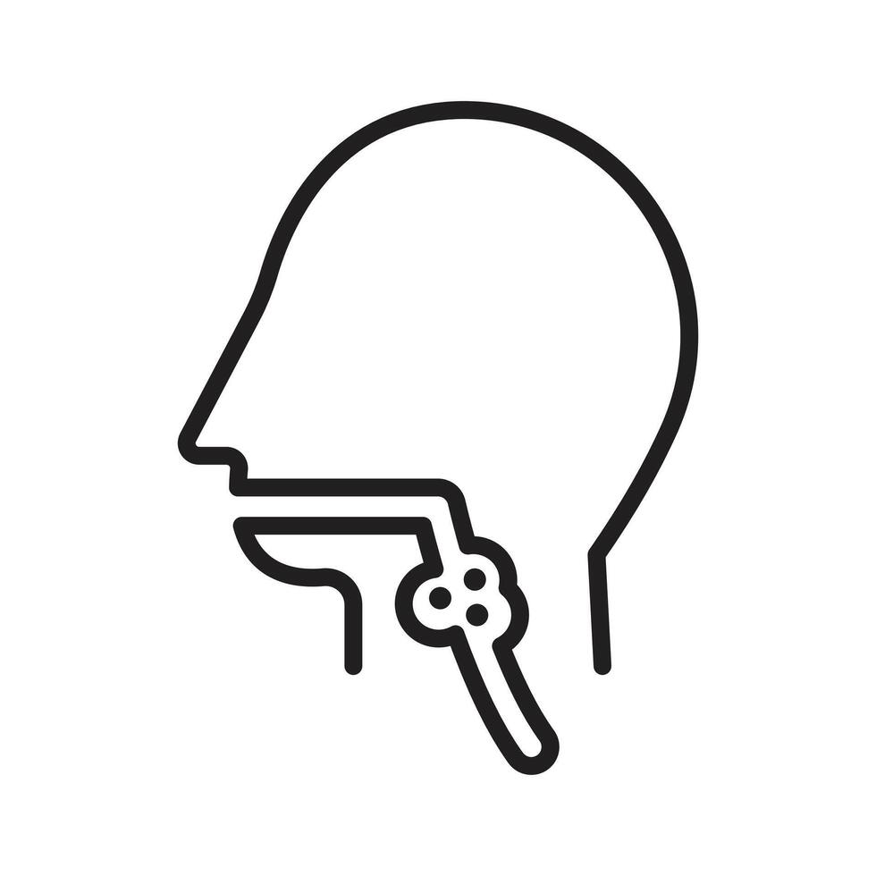 Swallowing Reflex Icon for Medical Conditions, Health Awareness, and Biological Functions Illustrations vector