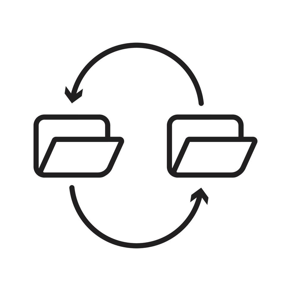 Sync Icon for Data Coordination, Team Collaboration, and Efficient Management vector