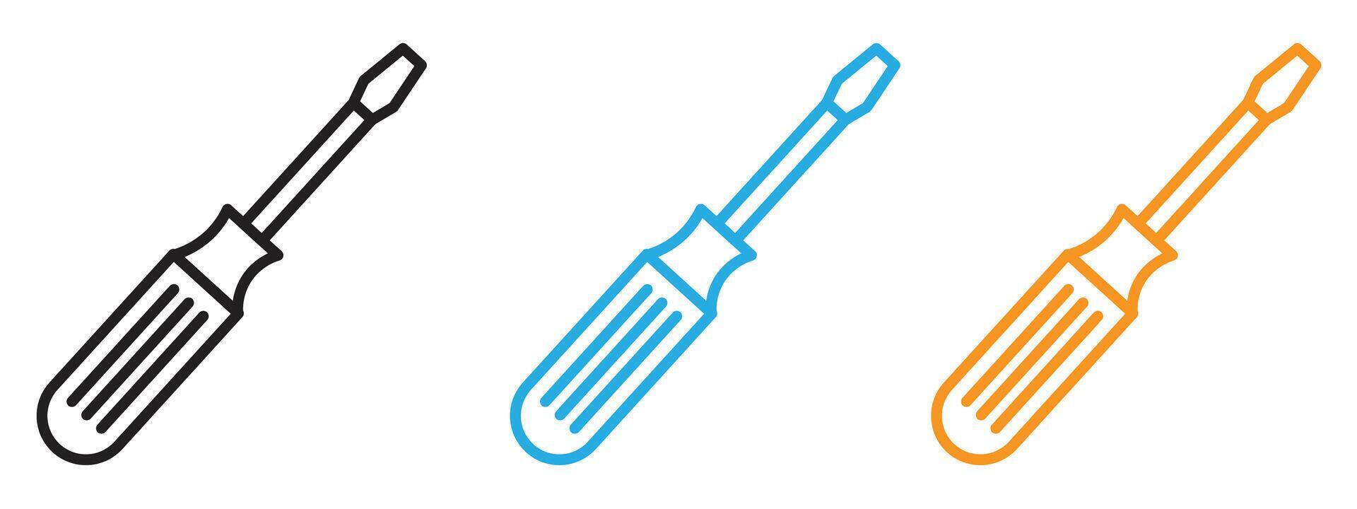 Hardware Tool Icon for Screwdrivers, Construction Kits, and DIY Essentials vector