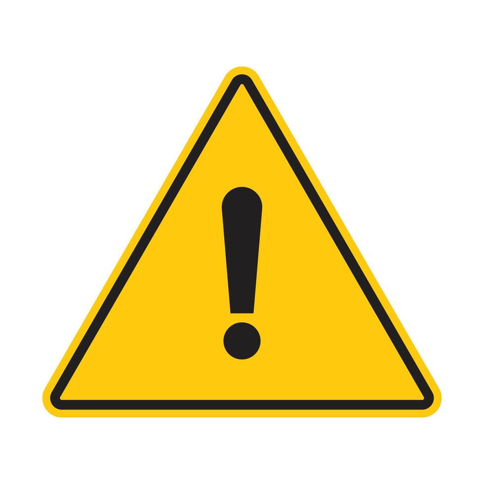 General Exclamation Point Warning Sign Ideal for Various Safety Alerts vector
