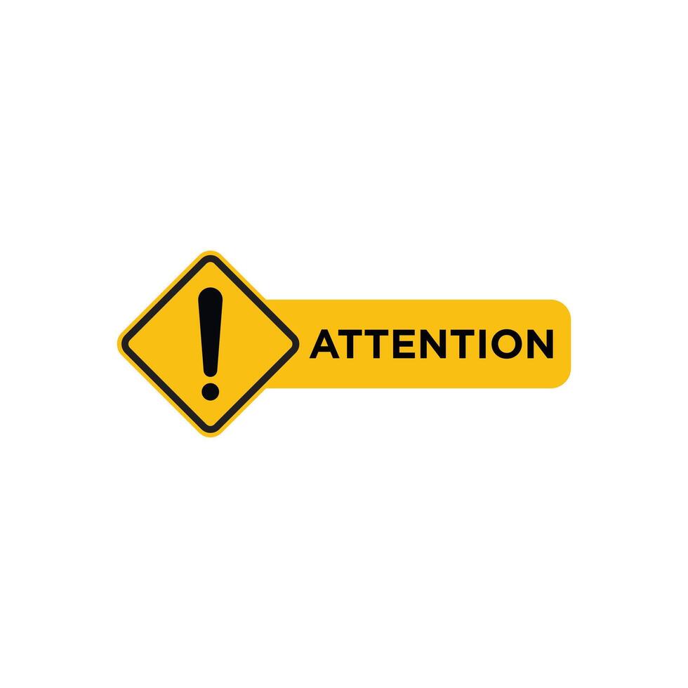 General Hazard Attention Sign Alert to Various Safety Risks vector