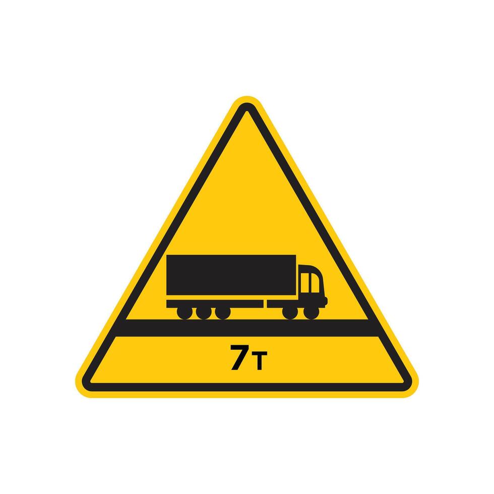 Weight Limit Warning Sign Promote Road Safety with Load Restrictions vector