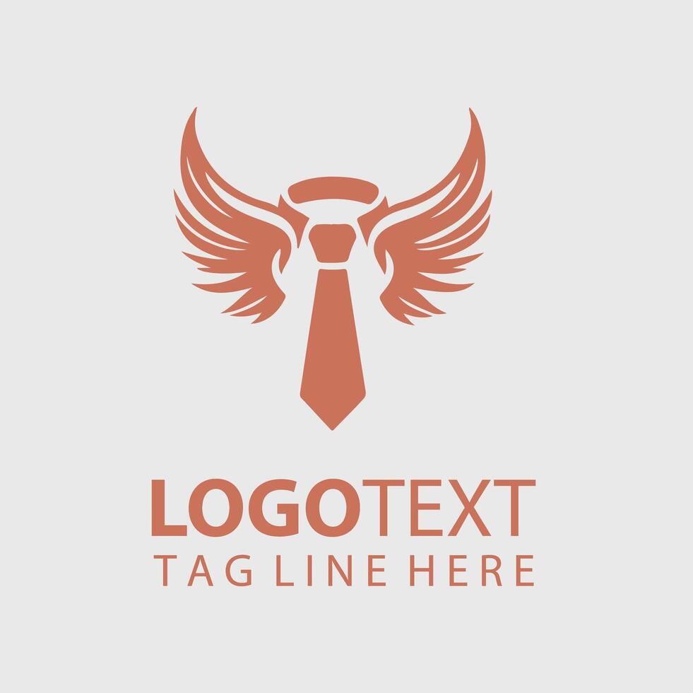 Tie Wings Logo illustrations vector