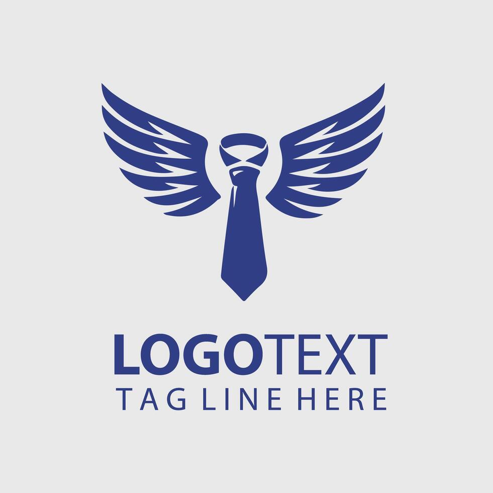 Tie Wings Logo illustrations vector