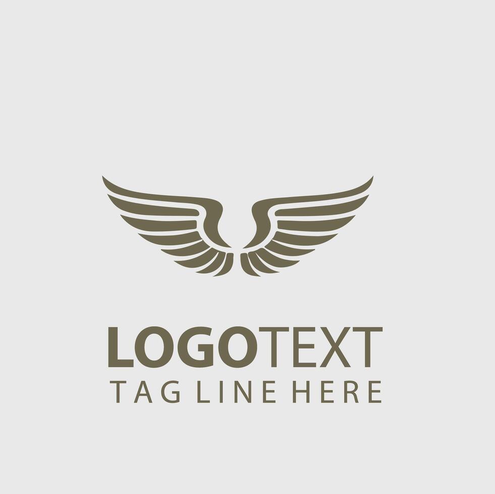 Tie Wings Logo illustrations vector
