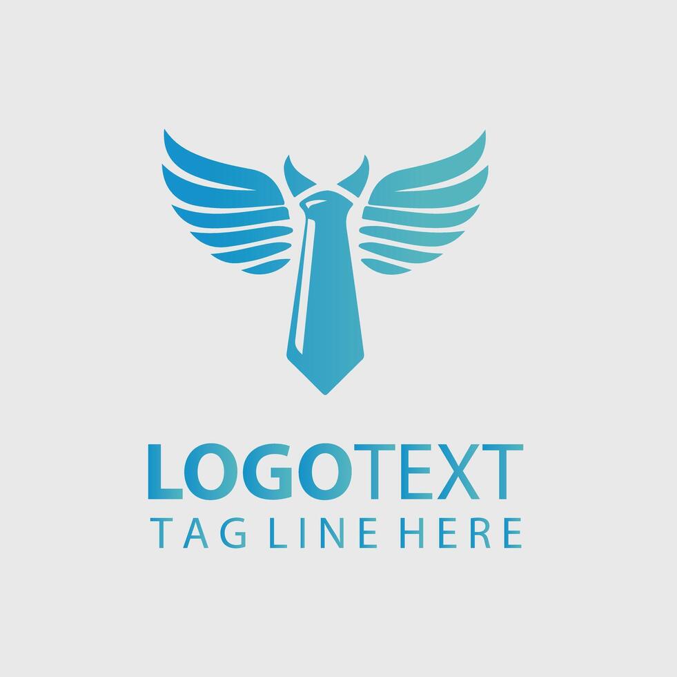 Tie Wings Logo illustrations vector