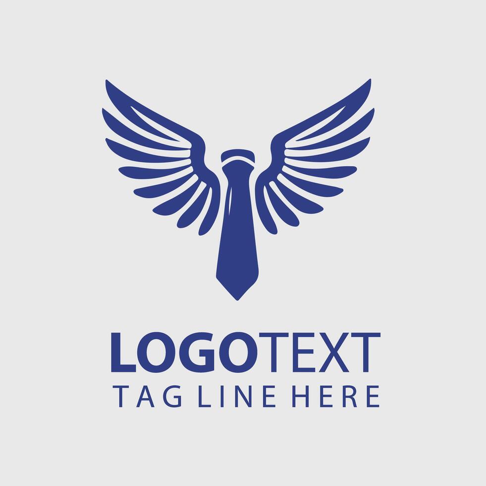 Tie Wings Logo illustrations vector