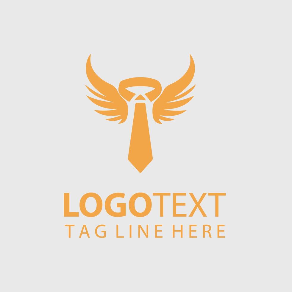 Tie Wings Logo illustrations vector