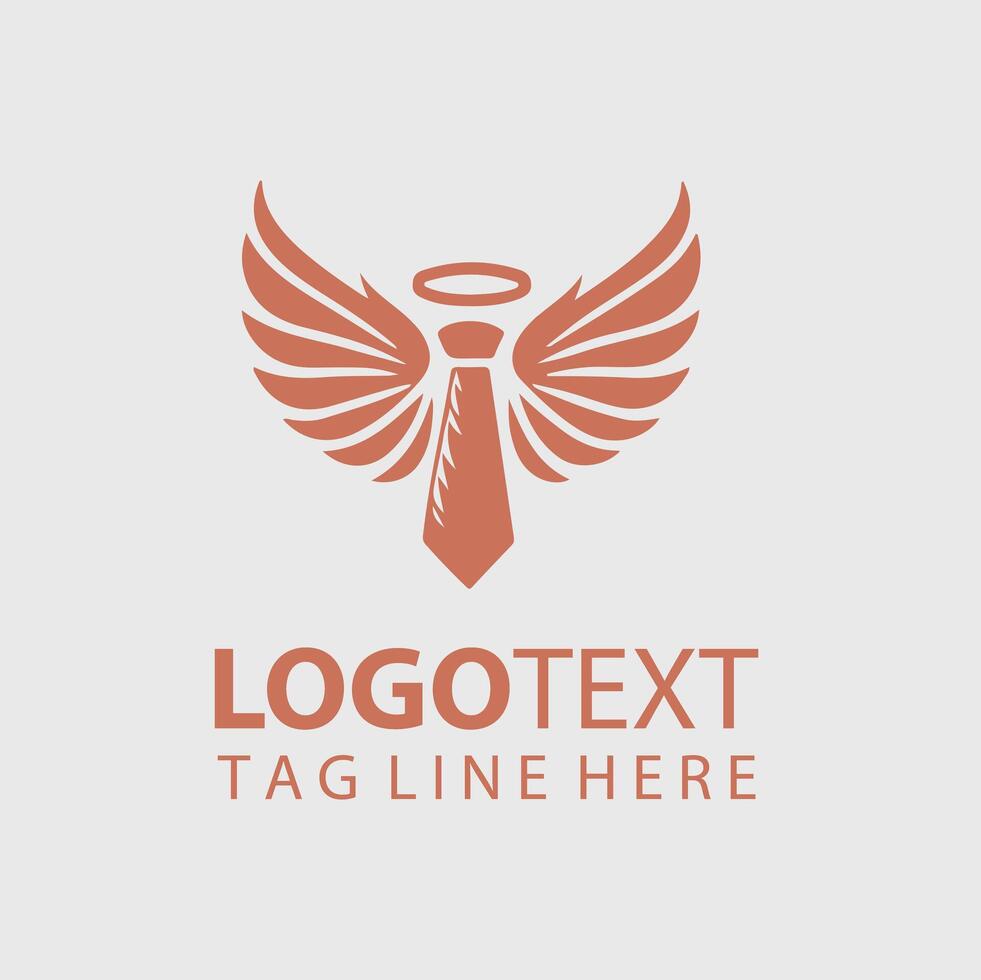Tie Wings Logo illustrations vector